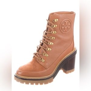 Tory Burch MILLER MIXED-MATERIALS LUG SOLE BOOT